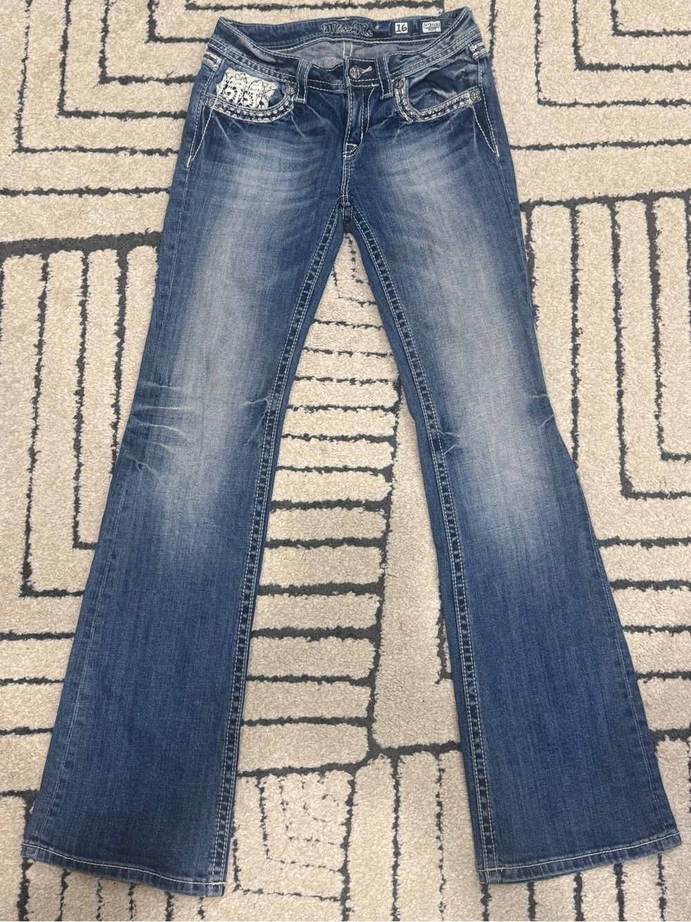 Girls Miss Me Bootcut Jeans size 16